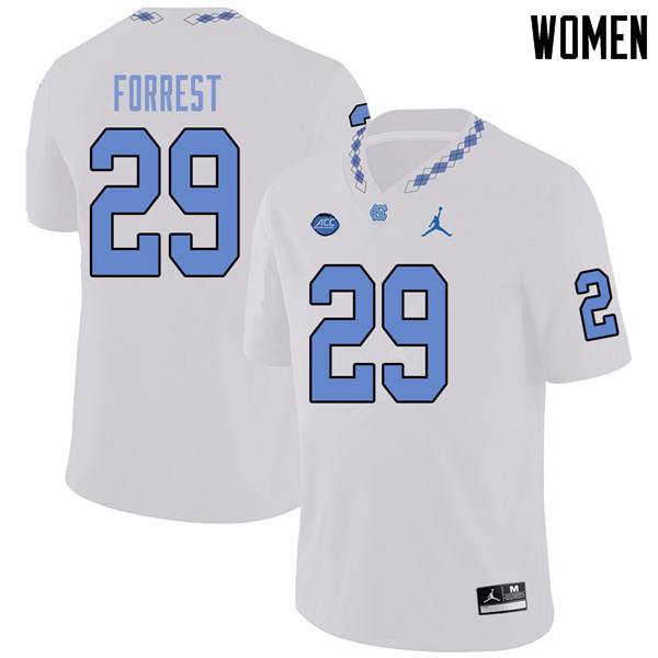 Jordan Brand Women #29 Will Forrest North Carolina Tar Heels College Football Jerseys Sale-White